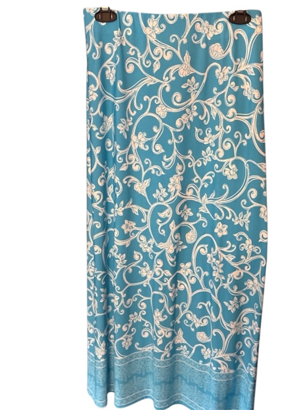 Vince Camuto Blue and White Patterned Skirt
